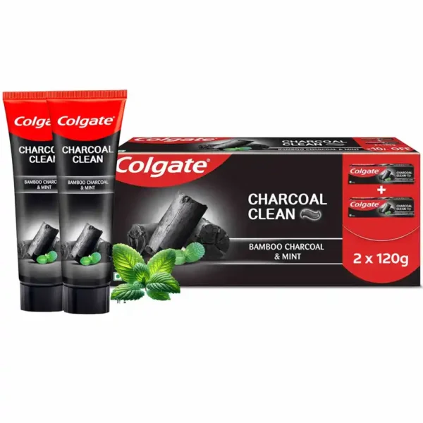 Colgate Charcoal Clean Black Gel Toothpaste Deep Clean with Bamboo Charcoal & Wintergreen Mint 240g
