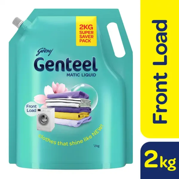 Godrej Genteel Matic Front Load Detergent Liquid Refill Pouch (2Kg)