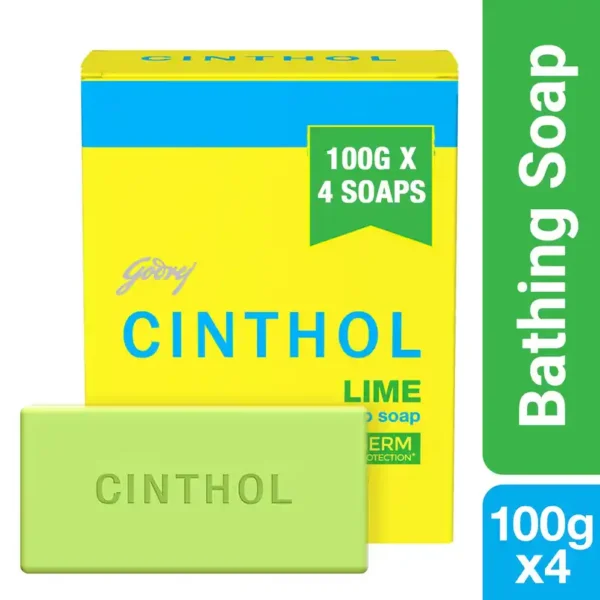 Cinthol Lime Bath Soap (4 x 100 g)