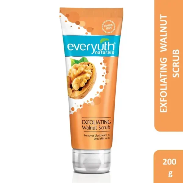 Everyuth Naturals Exfoliating Walnut Scrub for Blackheads & Dead Skin Cells 200g