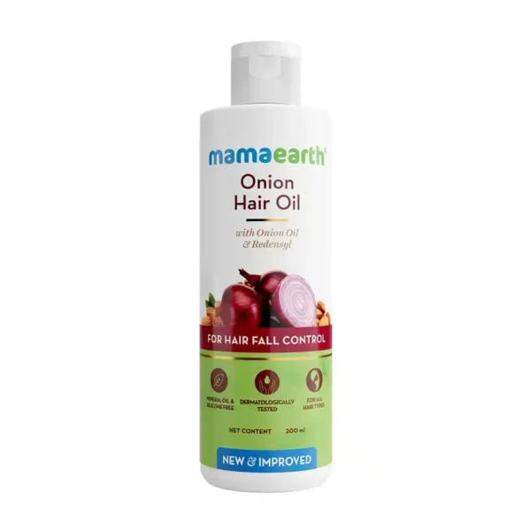 Mamaearth Onion Hair Oil For Hair Fall Control With Onion & Redensyl 200ml
