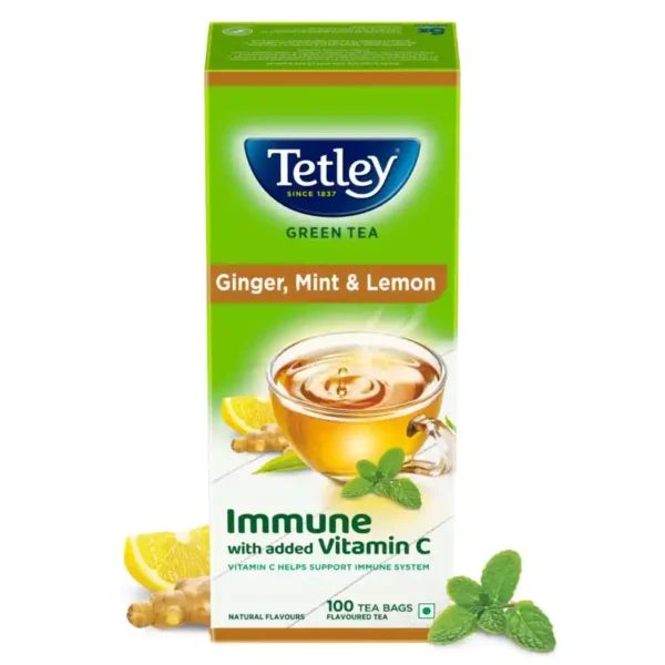 Tetley Ginger, Mint, and Lemon Green Tea 100 pcs