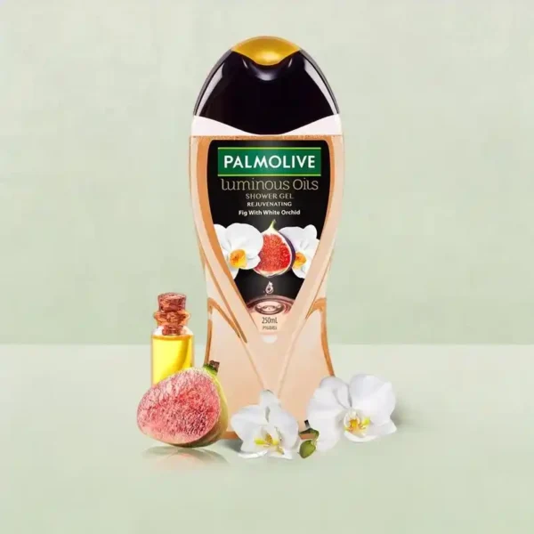 Palmolive Body Wash Luminous Oils Rejuvenating Shower Gel With 100% Natural Fig Oil & White Orchid Extracts 250ml