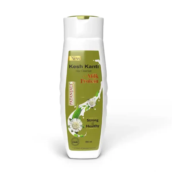 Patanjali Kesh Kanti Milk Protein Hair Cleanser Shampoo Scalp Cleansers for Strong Hair 180ml