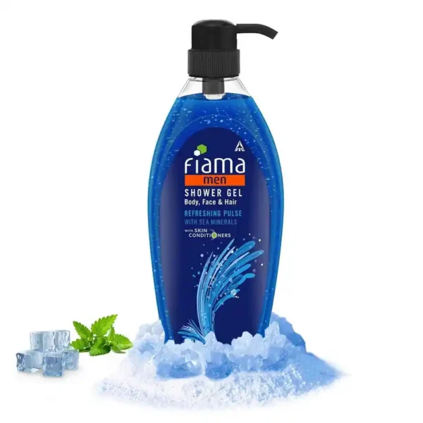 Fiama Men Shower Gel Refreshing Pulse Body Wash, With Skin Conditioners For Refreshed Skin - Bottle 895ML