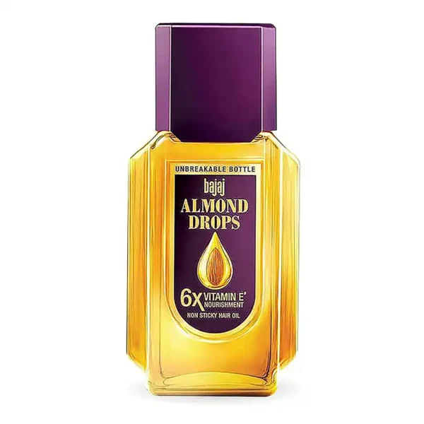 Bajaj Almond Drops Hair Oil with 2x Hairfall Reduction and 6x Vitamin E & Almond Oil 190ML