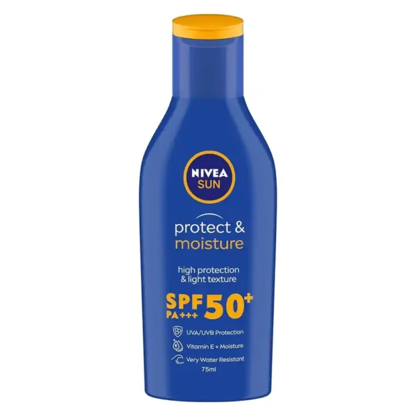 NIVEA SUN Protect and Moisture SPF 50+ Advanced Sunscreen|PA+++ UVA - UVB Protection System  75ml